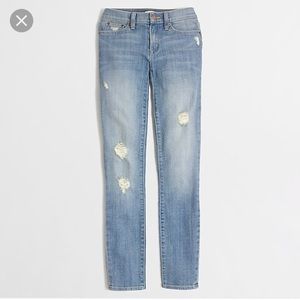 J Crew Factory Skinny Jean Distressed Wash Sz 28